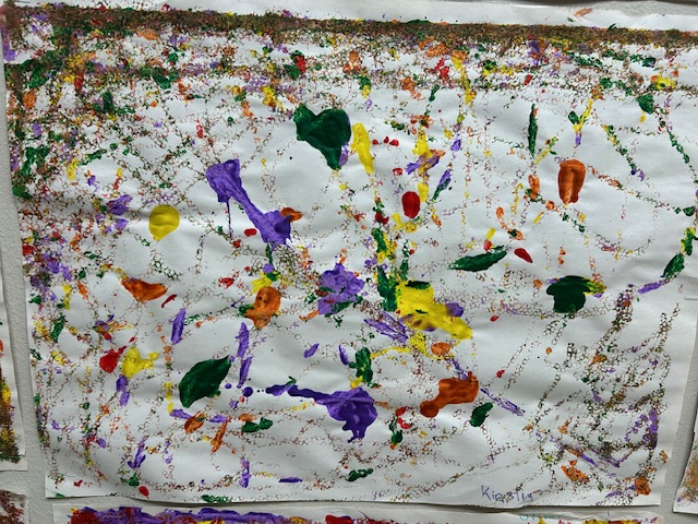 Photo of an abstract splatter painting